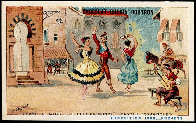 CHAMP DE MARS-LE TOUR DU MONDE-DANSES ESPAGNOLES / EXPOSITION Universelle 1900, -PROJETS (titre inscrit)