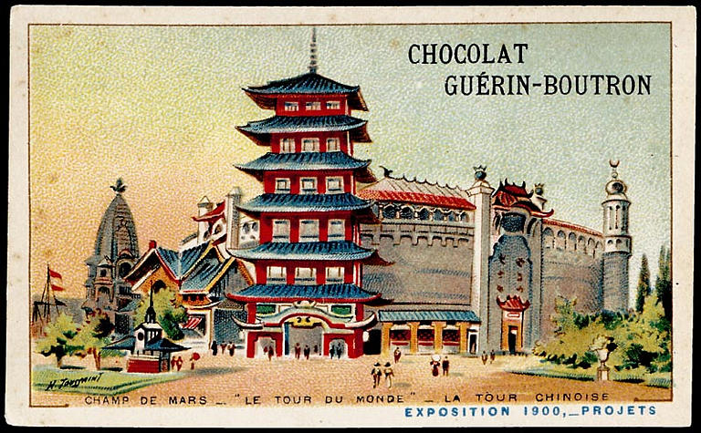 CHAMP DE MARS-'LE TOUR DU MONDE'-LA TOUR CHINOISE / EXPOSITION Universelle 1900, -PROJETS (titre inscrit)