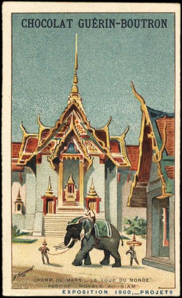 CHAMP DE MARS-'LE TOUR DU MONDE' / PAGODE ROYALE AU SIAM / EXPOSITION Universelle 1900, -PROJETS (titre inscrit)