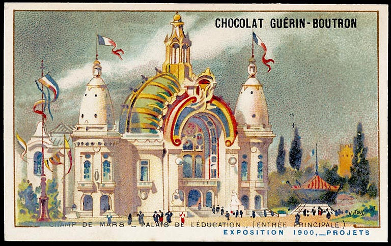 CHAMP DE MARS-PALAIS DE L'EDUCATION- (ENTREE PRINCIPALE) / EXPOSITION Universelle 1900, -PROJETS (titre inscrit)