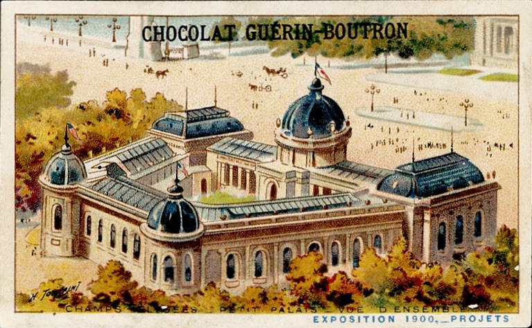 CHAMPS-ELYSEES-PETIT PALAIS-VUE D'ENSEMBLE / EXPOSITION Universelle 1900, -PROJETS (titre inscrit)