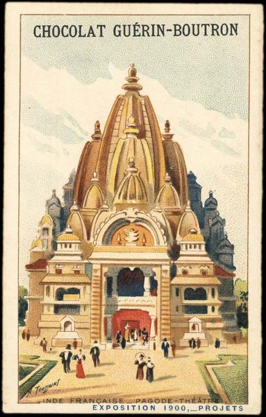 INDE FRANCAISE - PAGODE-THEATRE / EXPOSITION Universelle 1900, -PROJETS (titre inscrit)