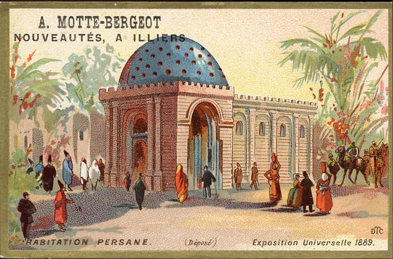 HABITATION PERSANE. (déposé) Exposition Universelle 1889. (titre inscrit)