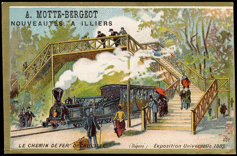 LE CHEMIN DE FER DECAUVILLE. (déposé) Exposition Universelle 1889. (titre inscrit)