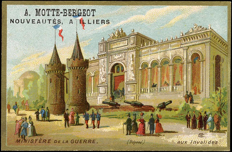 [EXPOSITION UNIVERSELLE 1889] MINISTERE DE LA GUERRE. (déposé) aux Invalides. (titre inscrit)