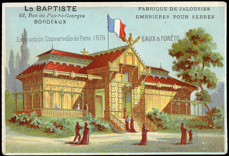 Exposition Universelle de Paris 1878 EAUX ET FORETS (titre inscrit)