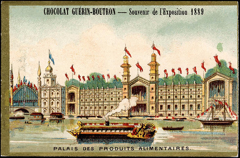 SOUVENIR DE L'EXPOSITION Universelle 1889 / PALAIS DES PRODUITS ALIMENTAIRES (titre inscrit)