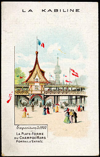 Exposition Universelle de 1900 / LA PLATE-FORME / DU CHAMP-DE-MARS / PORTAIL D'ENTREE (titre inscrit)