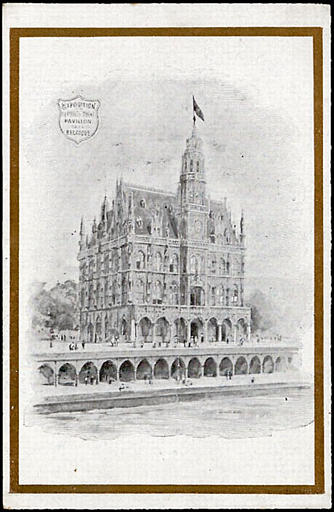 EXPOSITION universelle / DE PARIS 1900 / PAVILLON / DE LA / BELGIQUE (titre inscrit)