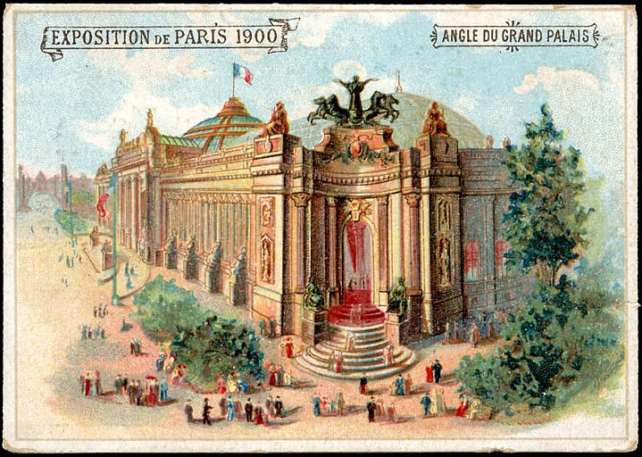 EXPOSITION Universelle DE PARIS 1900 / ANGLE DU GRAND PALAIS (titre inscrit)