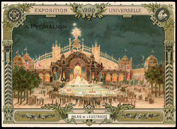 [exposition universelle 1900] PALAIS DE L'ELECTRICITE (titre inscrit)