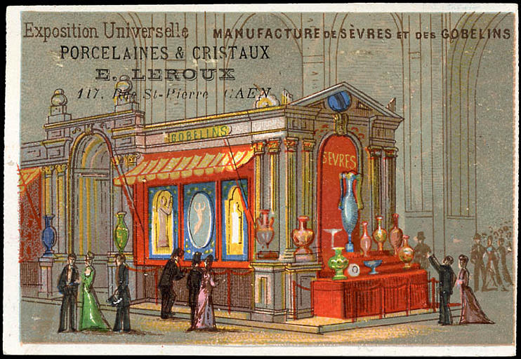 [EXPOSITION UNIVERSELLE 1889] MANUFACTURE DE SEVRES ET DES GOBELINS (titre inscrit)