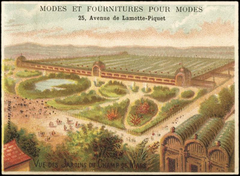 [EXPOSITION UNIVERSELLE 1878] VUE DES JARDINS DU CHAMP DE MARS (titre inscrit)