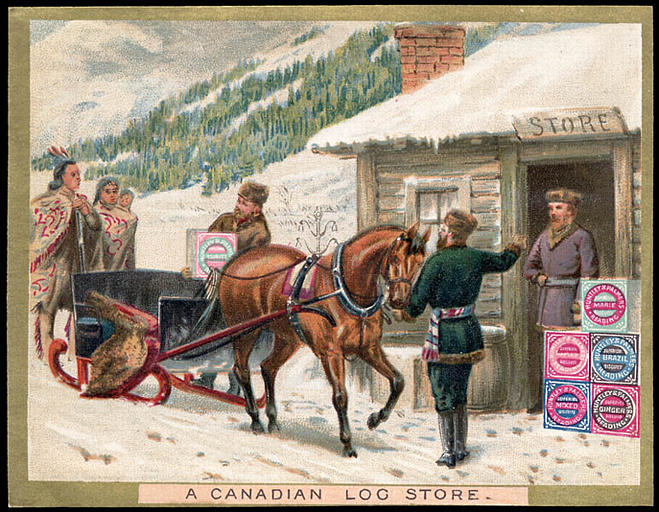A CANADIAN LOG STORE. (titre inscrit)