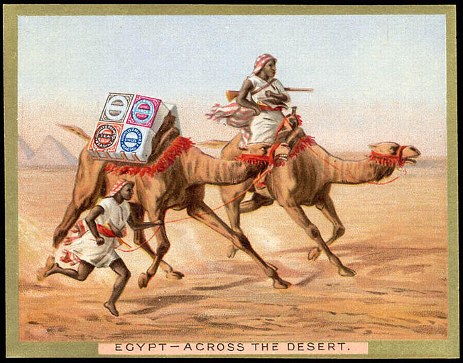 EGYPT- ACROSS THE DESERT. (titre inscrit)