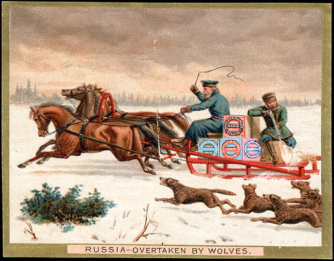 RUSSIA - OVERTAKEN BY WOLVES. (titre inscrit)