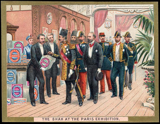 THE SHAH AT THE PARIS EXHIBITION. (titre inscrit) [exposition universelle de 1878]