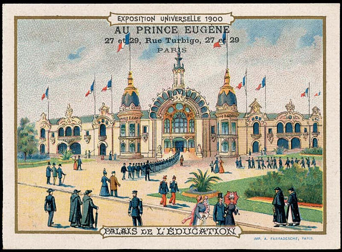 EXPOSITION UNIVERSELLE 1900 / PALAIS DE L'EDUCATION (titre inscrit)