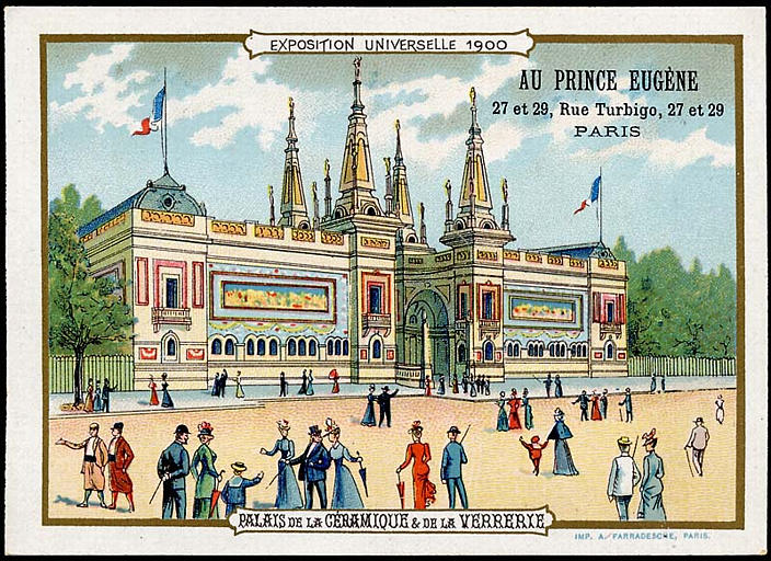EXPOSITION UNIVERSELLE 1900 / PALAIS DE LA CERAMIQUE & DE LA VERRERIE (titre inscrit)