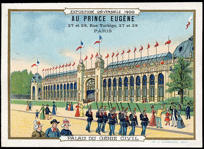EXPOSITION UNIVERSELLE 1900 / PALAIS DU GENIE CIVIL (titre inscrit)