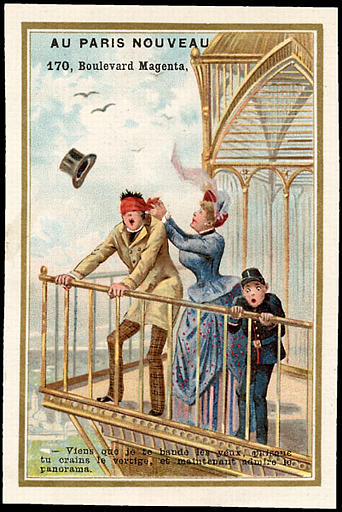 - Viens que je te bande les yeux, puisque / tu crains le vertige, et maintenant admire le / panorama. (titre inscrit)