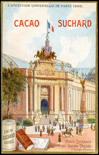 EXPOSITION UNIVERSELLE / DE PARIS 1900. / PORTE LATERALE / DU GRAND PALAIS / (Champs Elysées) (titre inscrit)