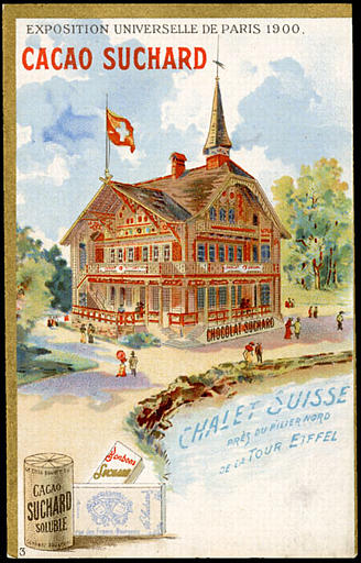EXPOSITION UNIVERSELLE / DE PARIS 1900. / CHALET SUISSE / PRES DU PILIER NORD / DE LA TOUR EIFFEL (titre inscrit)