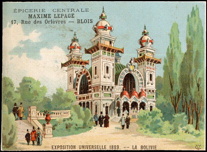 [EXPO UNIV 1889] EXPOSITION UNIVERSELLE 1889. - LA BOLIVIE (titre factice)