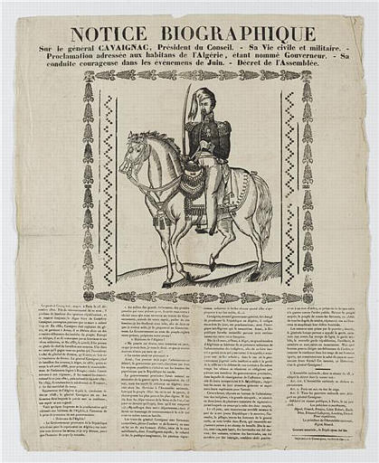 NOTICE BIOGRAPHIQUE Sur le général CAVAIGNAC, Président du Conseil (titre inscrit)