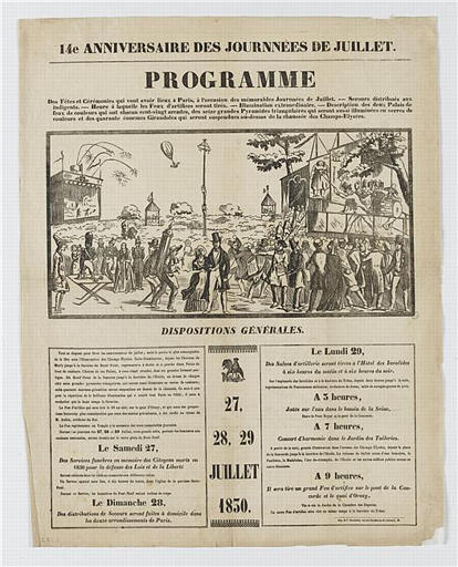 14e ANNIVERSAIRE DES JOURNEES DE JUILLET (titre inscrit)