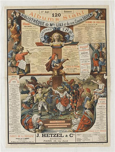120 Albums Stahl / BIBLIOTHEQUE de Mlle LILI et de son Cousin LUCIEN (titre inscrit)