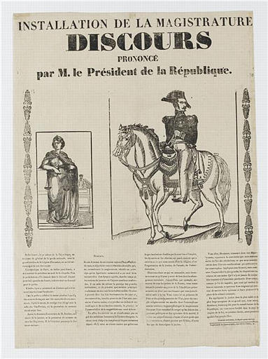 INSTALLATION DE LA MAGISTRATURE / DISCOURS / PRONONCÉ / par M. le Président de la République (titre inscrit)