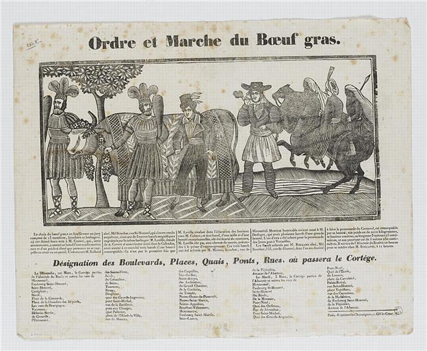 Ordre et Marche du Boeuf gras (titre inscrit)