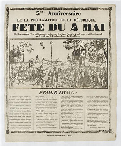 3me Anniversaire DE LA PROCLAMATION DE LA REPUBLIQUE (titre inscrit)