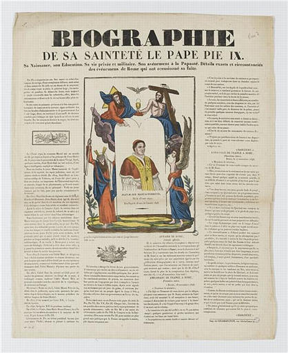 BIOGRAPHIE DE SA SAINTETE LE PAPE PIE IX (titre inscrit)