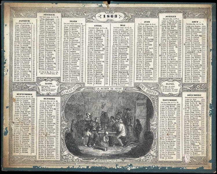 ALMANACH DES POSTES (titre inscrit)