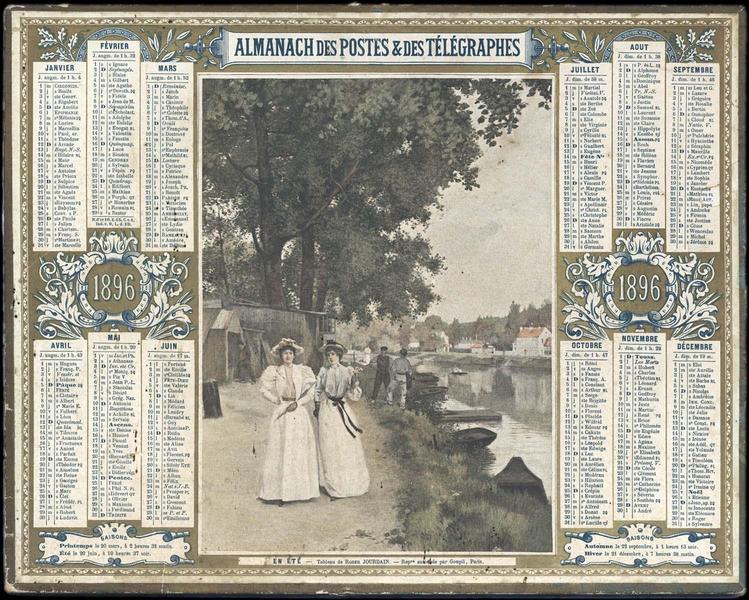ALMANACH DES POSTES ET DES TELEGRAPHES / EN ETE (titre inscrit)