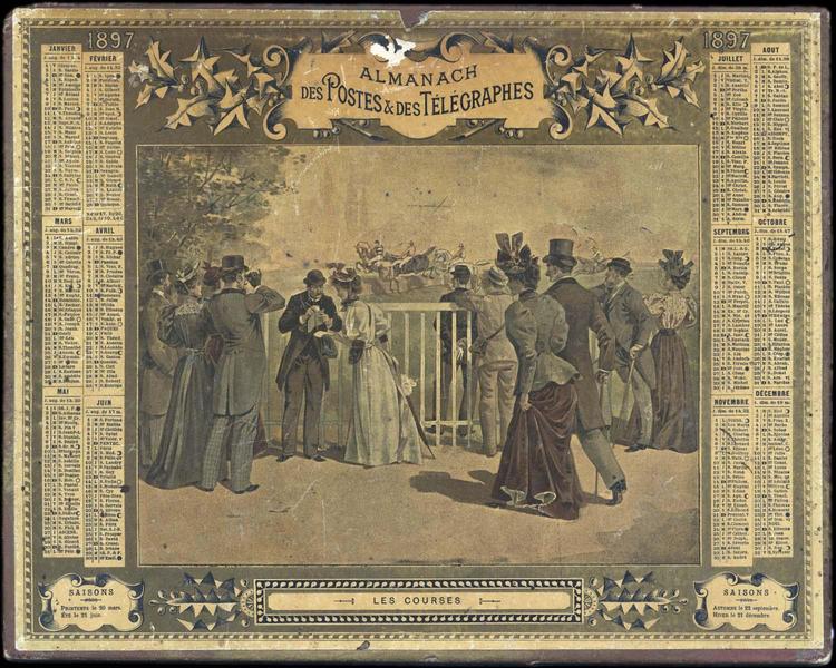 ALMANACH DES POSTES & DES TELEGRAPHES / LES COURSES (titre inscrit)