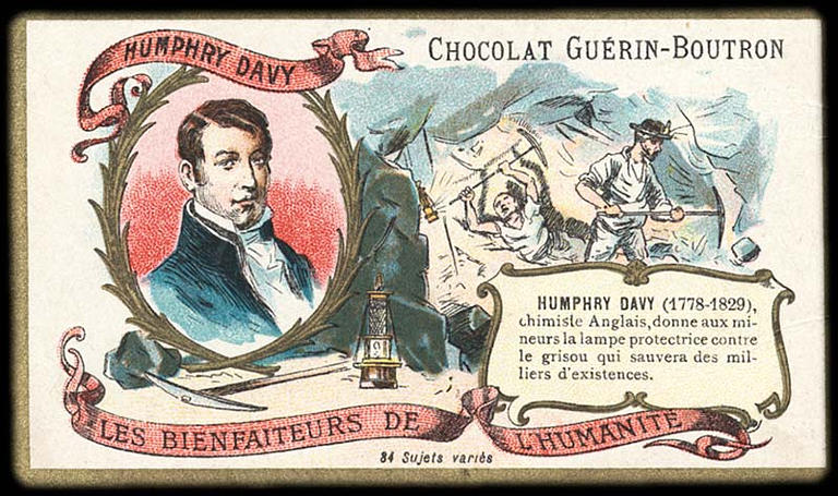 LES BIENFAITEURS DE L'HUMANITÉ ; HUMPHRY DAVY (titre inscrit)