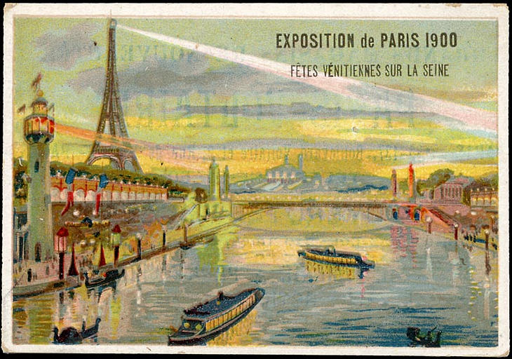 EXPOSITION Universelle DE PARIS 1900 / FETES VENITIENNES SUR LA SEINE (titre inscrit)
