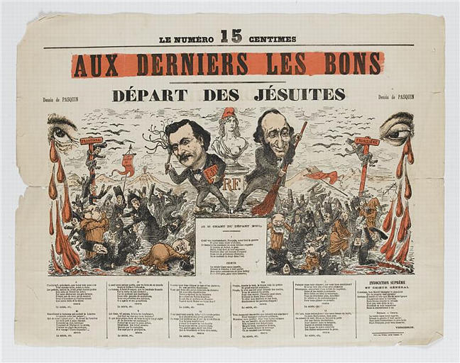 AUX DERNIERS LES BONS / DEPART DES JESUITES (titre inscrit)