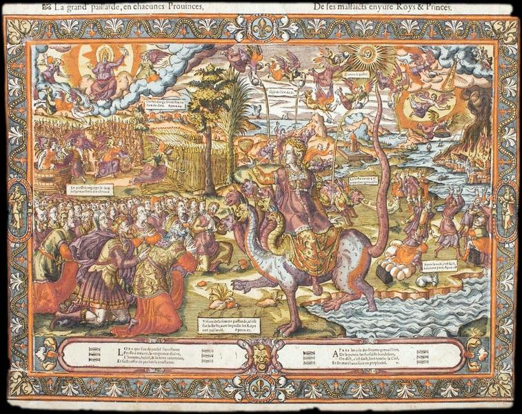La grand' paillarde, en chacunes Povinces, De ses malfaicts enyure Roys & Princes (titre inscrit)