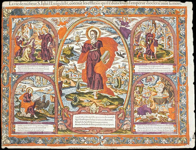 La vie de Mosieur S. Ieha l'Evageliste, cotenat les esslitios qu'il edura soubs l'emperur diocletie avat sa mort (titre inscrit)