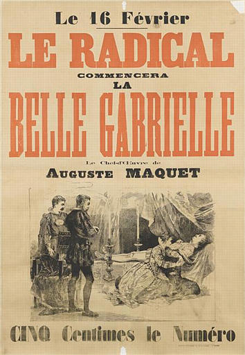 Le 16 Février / LE RADICAL / COMMENCERA / LA / BELLE GABRIELLE (titre inscrit)