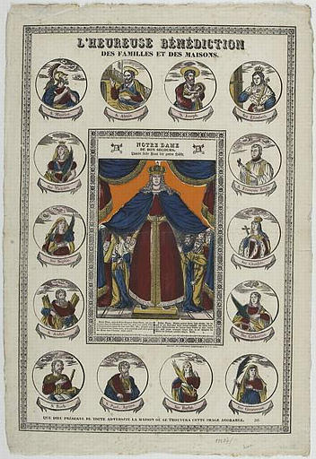 L'HEUREUSE BENEDICTION / DES FAMILLES ET DES MAISONS. (titre inscrit) ; NOTRE DAME / DE BON SECOURS. (titre inscrit)