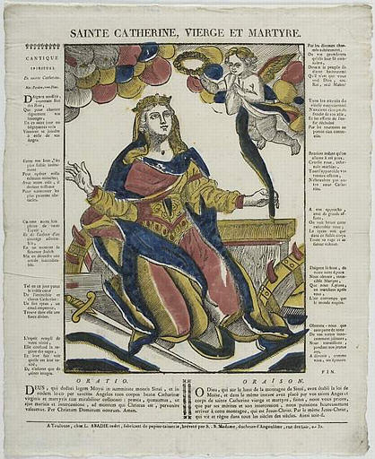 SAINTE CATHERINE, VIERGE ET MARTYRE. (titre inscrit)