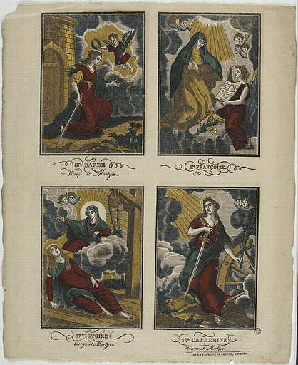 STE. BARBE / STE. FRANCOISE / STE. VICTOIRE / STE. CATHERINE (titre inscrit)