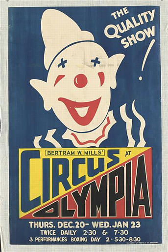 BERTRAM W. MILL'S / CIRCUS AT / OLYMPIA (titre inscrit, anglais)