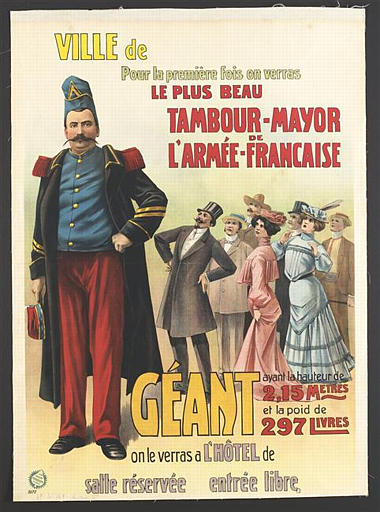 Pour la première fois on verras (sic) / LE PLUS BEAU / TAMBOUR-MAYOR / DE / L'ARMÉE FRANCAISE (titre inscrit)