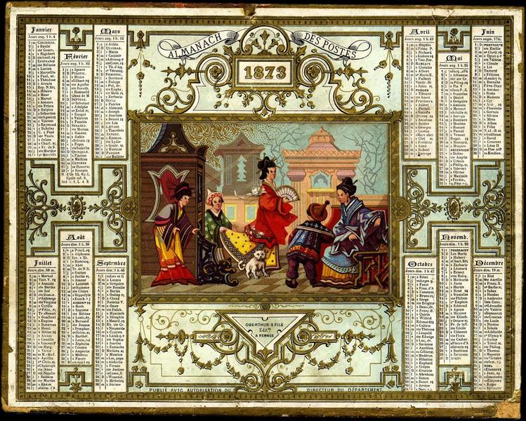 ALMANACH DES POSTES / 1873 (titre inscrit)